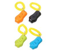 HOODANCOS Clicker de Entrenamiento para Perros y Gatos con Pulsera, Paquete de 4 Unidades (Azul Claro, Negro, Verde, Naranja), Herramienta Portátil para Adiestramiento y Conducta