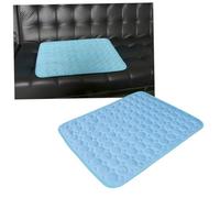 HOODANCOS Colchoneta Refrescante para Mascotas Cama Transpirable para Perros Gatos y Animales Pequeños Alfombrilla Ligera y Portátil para Disipar el Calor Verano con Borde Azul