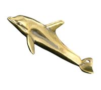 HOODANCOS Colgante de Llave de Latón Dorado Figura de Delfín Retro, Material Cobre de Alta Dureza para Bricolaje y Uso Diario en Pulseras