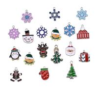 HOODANCOS Colgantes de Aleación para Joyería Navideña 36 Piezas Accesorios DIY para Pendientes y Pulseras Diseño Goteo Esmalte Ideales para Manualidades y Decoración Festiva