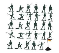 HOODANCOS Conjunto de 100 Figuras de Mini Soldados para Niños de Personas Miniatura Accesorios para Manualidades Decoración para Mesa de Arena Miniaturas Realistas de Guerra