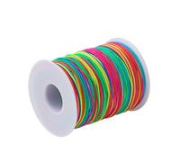 HOODANCOS Cordón Elástico para Hacer Pulseras y Joyas Hilo de Cuentas Elástico Multicolor 08 MM Rollo de 100 Metros Cuerda Resistente para Manualidades DIY