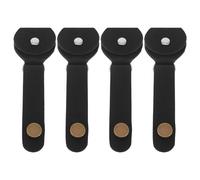 HOODANCOS Correa de Clavijero para Guitarra Acústica Negra 4 Piezas con Adaptador Antideslizante y Estuche para Púas Accesorios para Guitarra Eléctrica y Ukelele Kit Portátil para Músicos