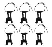 HOODANCOS Correas para Pedales de Bicicleta 6 Unidades Ajustables Clips para Dedos y Calapiés de Plástico para Ciclismo Indoor y Exteriores