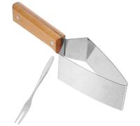 HOODANCOS Cortador de sandía de acero inoxidable 430 con tenedor para cortar frutas y verduras, utensilio multifuncional portátil para uso doméstico y preparación rápida