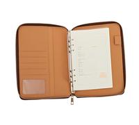 HOODANCOS Cuaderno de Notas con Funda de para Oficina Cuaderno de Páginas Sueltas Agenda de Negocios Diseño y Práctico para Color Marrón