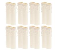 HOODANCOS Cubiertas de Plástico para Velas para Candelabros Retro 20 Piezas Diseño de Lágrimas, Impermeables y Decorativas y Lámparas de Araña