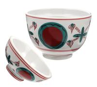 HOODANCOS Cuenco de Cerámica Multifunción Tapa Recipiente para Cocinar al Vapor Tazón Reutilizable para Sopa Casera Accesorios de Cocina Prácticos para Hogar y Restaurante Color