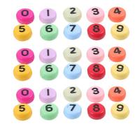 HOODANCOS Cuentas Acrílicas Numéricas DIY 100 Unidades Negras y Color Fondo para Manualidades Joyería Pulseras Collares Accesorios Hacer Pendientes Cuarentena Obsequio Verano