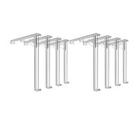 HOODANCOS de Cenefa Diseño en Ángulo Recto 8 Clips para Persianas Verticales de Plástico Transparente Soporte Oculto para Cortinas en Uso Residencial y Oficina