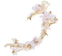 HOODANCOS Diadema para Novia con Flores Secas de Gypsophila, Hecha a Mano en Tejido Vintage, Adecuada para Compromiso y Aniversario