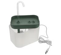 HOODANCOS Dispensador de Agua Automático para Gatos 15 L Bebedero Recirculante Silencioso para Mascotas Pequeñas Color Verde Oscuro Base y Boquilla Cristal Fuente Hidratante