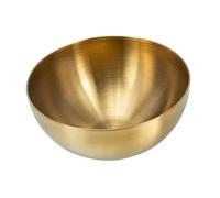 HOODANCOS Ensaladera Multifunción de Acero Inoxidable 20 Cm Color Dorado para Servir Ensaladas, Frutas y Arroz, Cuenco Resistente para Cocina, Hogar, Bar y Restaurante