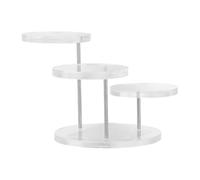 HOODANCOS Estante de Exhibición de Joyas Acrílico Multicapa de 1 Set Organizador Elegante Soporte Transparente para Anillos y Relojes para Uso en Vitrinas y Hogar