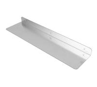 HOODANCOS Estantería de Pared de Acero Inoxidable Plata, Estante Flotante Lineal para Optimización de Espacio y Uso Versátil en Sala de Estar Moderna