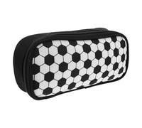 HOODANCOS Estuche para Lápices Escolar Cremallera Diseño Deportivo de Fútbol Tamaño Mediano Poliéster Resistente Organizador Blando Adolescentes Adecuado para Material Escolar y Viaje
