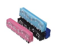 HOODANCOS Estuche para Lápices para Estudiantes Niñas 4 Colores Funda Escolar Cremallera Tela Oxford Diseño Piano Uso Escolar Primaria