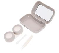 HOODANCOS Estuche para Lentes de Contacto con Espejo, Caja de Embalaje Ligera de Vidrio y Abs para Almacenamiento Limpio y Seguro, Adecuado para Viaje y Uso Diario