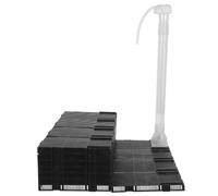 HOODANCOS Filtro para Acuario de Plástico Negro Placa de Filtración y Tubo de Aire para Filtración y Compatibilidad Versátil en Acuarios