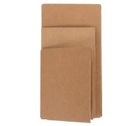 HOODANCOS Funda para Tarjetas 3 Piezas Ligera y Portátil Kraft de Papel Kraft Organizador de Papeles Cremallera para Uso en Oficina y Viajes
