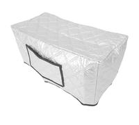 HOODANCOS Funda Protectora para Máquina de Coser de Algodón y Papel de Aluminio, Reutilizable, Fácil de Limpiar con Bolsillo, Color Plata para Espacio de Trabajo y Ambientación