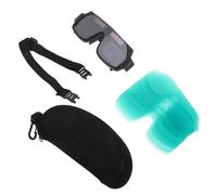 HOODANCOS Gafas de Soldadura Autooscurecedoras Pantalla de Lente Automática, Protección Ocular Industrial, Juego 20 Protectores y Estuche Banda Ajustable para Soldador Profesional