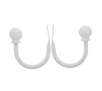 HOODANCOS Ganchos para Cortinas De Ventana Forma u 11 Mm Hierro Blanco Resistente Sujeción Estable Montaje Fácil Multiusos para Decorar Habitaciones 2 Unidades