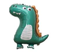 HOODANCOS Globos de Dinosaurio Verdes para Fiesta Infantil, 4 Piezas de Aluminio Larga Duración, Adecuado para Decoración Interior y Sesión de Fotografía