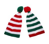 HOODANCOS Gorros Navideños de Punto para 2 Piezas Sombreros de Santa Cálidos de Invierno Colores y Ajustables y Cómodos para Fiestas y Actividades al Aire Libre