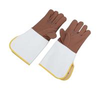 HOODANCOS Guantes de Protección Agarre Flexible Resistentes al Calor y Antideslizantes y Material de Cuero de Vaca y Lona Color Aleatorio para Cocina y Barbacoa