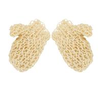 HOODANCOS Guantes Exfoliantes de Sisal Natural Manopla Ligera para Limpieza Corporal para Ducha y Baño 1 Par de Guantes de Fregar para Delicada