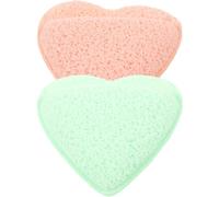 HOODANCOS Guantes Exfoliantes Faciales de 2 Unidades para Limpieza Profunda y Desmaquillante Esponjas Redondas para Dedos Colores Naranja y Verde Suaves y Eficaces para Cuidado Facial