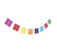 HOODANCOS Guirnalda de Fieltro para Fiesta Mexicana Pancartas Cuadradas Decorativas Reutilizables para Bodas y Eventos Temáticos del Día de Muertos
