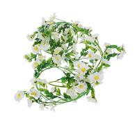 HOODANCOS Guirnalda de Flores Artificiales de Seda con Margaritas Blancas Realistas Resistente al Desvanecimiento Decoración para Bodas Fiestas y Hogar Fácil Instalación Temática Primavera