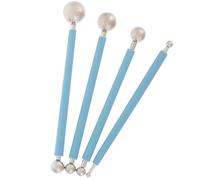 HOODANCOS Herramientas para Esculpir Arcilla 4 Piezas Aguja y Estilete de Bola de Doble Punta, Set para Manualidades Arcilla Polimérica, Cerámica y Modelado Artístico