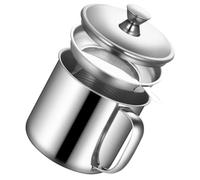 HOODANCOS Hornillo de Aceite de Acero Inoxidable con Filtro de Malla Fina y Capacidad de 1.3l para Cocinar y Almacenar Residuos de Aceite en Cocina