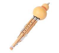 HOODANCOS Hulusi Étnico de Bambú Hecho Mano Instrumento Musical Chino con Calabaza Natural Tono Puro y Duradero Clave C para Principiantes y Amantes Música Patrón Aleatorio