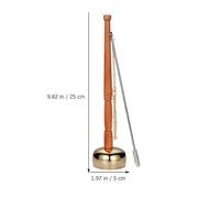 HOODANCOS Instrumento Musical Budista de Percusión Manual, Campana de Cobre Mango Largo, Delicado Yin Qing para Templo y Meditación, Suministros para Budismo, Campana de Mano para Rituales