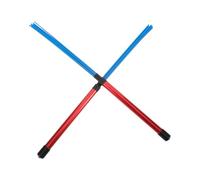 HOODANCOS Juego de 2 Escobillas para Batería de Jazz Mango de Aleación de Aluminio Cerdas de Nailon Azules Varillas Resistentes Accesorios Aplicables para Cajón y Percusión Ideales para