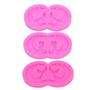HOODANCOS Juego de 3 Moldes de Silicona para Joyería DIY Formas Luna y Gato de 145 Pulgadas Moldes para Pendientes Colgantes y Llaveros Kit para Manualidades con Resina Epoxi