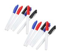 HOODANCOS Juego de Rotuladores y Borrador Integrado Plástico Ligero Punta Fina 0.5mm 12 Piezas Borrables para Pizarra para Aulas Escolares y Profesionales