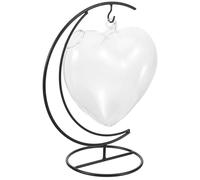 HOODANCOS Juego de Vasos de Cristal Colgantes en Forma de Corazón con Soporte de Hierro Recipiente para Cócteles Decorativo Vaso de Vidrio Resistente a Cambios Térmicos Adecuado para