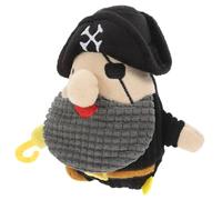 HOODANCOS Juguete para Perros Masticadores de Peluche Seguro con Sonido Diseño Capitán Pirata Interactivo para Cachorros y Mascotas Pequeñas Resistente y Estimulante para Morder