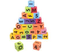 HOODANCOS Juguetes de Baño 30 Piezas de Bloques de Letras y Números de EVA Coloridos y Suaves de 5X5 CM Ideales para Aprender Letras ABC y Estimular Habilidades Durante la Hora del Baño