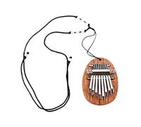 HOODANCOS Kalimba Miniatura de Madera 8 Teclas con Cordón para Principiantes Piano de Pulgar Portátil Adultos Instrumento Musical Creativo y Decorativo