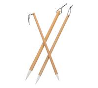 HOODANCOS Kit de 3 Pinceles de Caligrafía Mango de Bambú y Pelo de Cabra, Fácil de Limpiar Agarre Cómodo para Pintura China y Principiantes