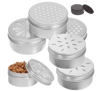 HOODANCOS Kit de Entrenamiento Olfativo para Perros 6 Latas de Aluminio Diseños Calados 2 Agujeros de Panal 2 Agujeros de Hoja y 6 Almohadillas Adhesivas 25X2 MM para Ejercicios de