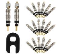 HOODANCOS Kit Núcleo Válvula Presta Tubeless con Herramienta Desmontable para Reparación y Mantenimiento Bicicletas Carretera y Montaña Compatible Válvulas Tubeless Fácil Instalación