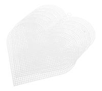 HOODANCOS Láminas de Malla Plástica para Manualidades 6 Piezas, Forma de Corazón Grande 16.8 Cm, Material para Hacer Bolsos, Lienzo de Costura Resistente para Bordado y Crochet