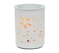 HOODANCOS Lámpara Aromática Eléctrica Redonda Hueca Hogar, Quemador de Cera Enchufable Ac220-240v, Luz de Fragancia Cálida para Ambientador y Aromaterapia